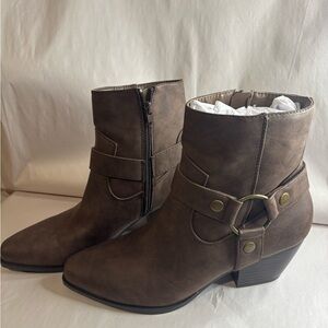 Indigo Dark Brown Ankle Booties